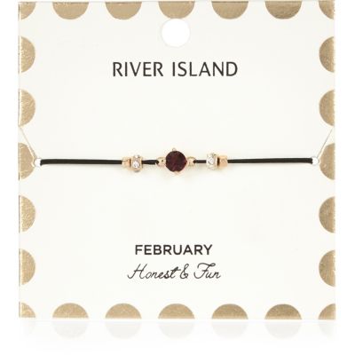 Purple February birthstone bracelet